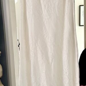 BNWOT ZARA Strapless Off-White Cream Lace Crochet Maxi Dress Small